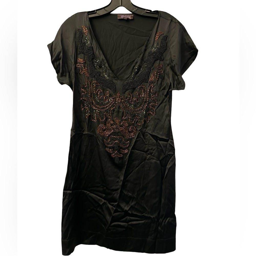 Hale Bob Black dress with  beaded detail